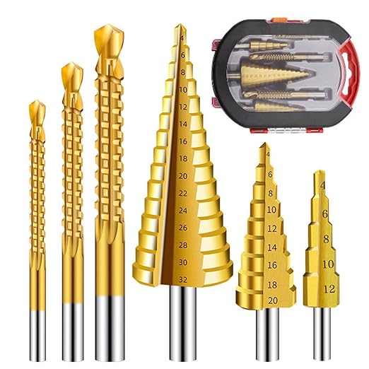 Titanium Step Drill Bit Set